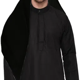 Graphic Print Cotton Blend, Polyester Men Black Scarf-10