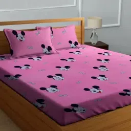 240 TC Cotton Blend Double Geometric Flat Bedsheet-image-67