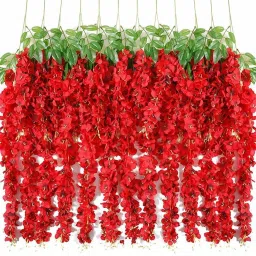 Red Westeria Artificial Flower-image-16