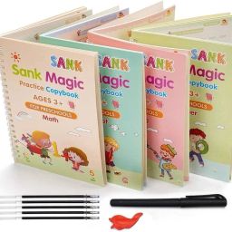 r d enterprises Magic Practice Copybook Set, Includes Math, English, Drawing Books, and Eraser image 4