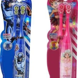Rockjon Electric Battery Powered Toothbrush (Combo Electric Toothbrush 2Pc) Electric Toothbrush-image-48