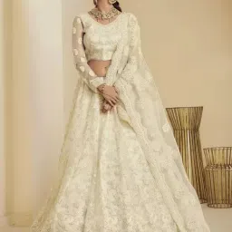 Embroidered Semi Stitched Lehenga Choli-image-3
