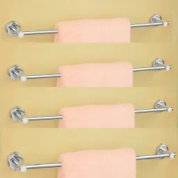 Wall Mounted Chrome Finish Towel Rod/Towel Bar Rail for Bathroom Accessories 24 inch 1 Bar Towel Rod-18