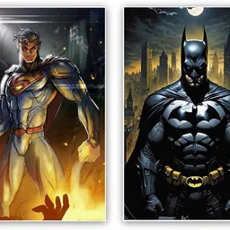 art recall Batman and superman poster Photographic Paper-picture-28