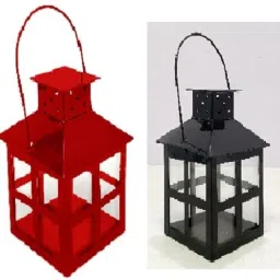 Festive Celebration Hanging cum Standing Mini Lantern Red, Black Iron Hanging Lantern-image-29