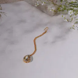 Ruby Raang Gold-Plated & Kundan-Studded Maang-Tikka-26