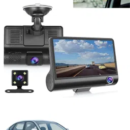 1080P 4 inches LCD car Dash Cam for car security Reverse Assist Camera System Black LCD-image-93