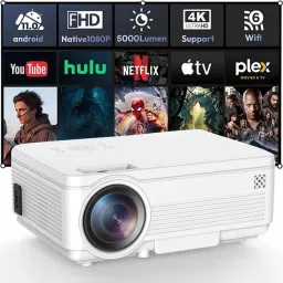 UNIC UNIC IBS WIFI T5 Smart Projector HD 3D WiFi miracast 3200 Lumens Home Cinema Projector Portable Projector 800 lm LED Corded Portable Projector image 2