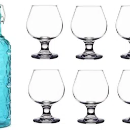 Combo Of Bottle And Glass Set -A187 Jug Bottle Glass Set-image-84