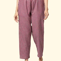 Pure Cotton Mid rise relaxed fit lounge pant with side pocket Women Pyjama-image-41