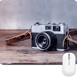 craft maniacs VINTAGE CLICK CAMERA ANTI SLIP MOUSEPAD FOR GAMING ( LAPTOPS & COMPUTERS ) Mousepad-image-4