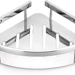 SS304 CORNER Stainless Steel Wall Shelf-image-4