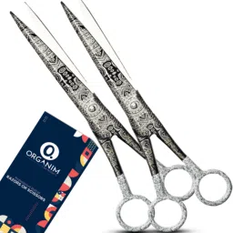 Salon Professional Hair Cutting Scissors(7 Inch) (2 Pcs Combo) For Barber Scissors-picture-11