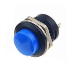 Blue R13-507 16MM 2PIN Momentary Round Cap Push Button Switch image 1