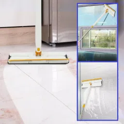 360°Rotating Flat Floor Mop with Wiper Handsfree Squeege Twist Mop Cleaning Tool-picture-11