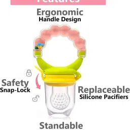 prettify Combo of Feeding Spoon Feeder, Silicone Food/Fruit Nibbler/Finger Brush/Sipper Teether and Feeder image 2