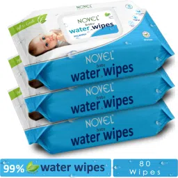 Baby 99% Water Wipes 80 Sheets pack of 3 with Lid-image-84