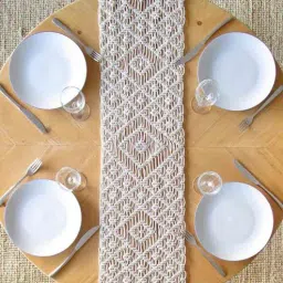 kaahira Justin (78x14) Off White Cotton Table Runner-picture-40