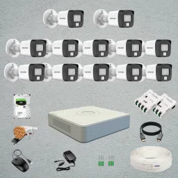 Clocite HIKVISION 3K (5MP) 12 Bullet Cameras (Color Night Vision+Audio) + 16CH DVR Security Camera-picture-13