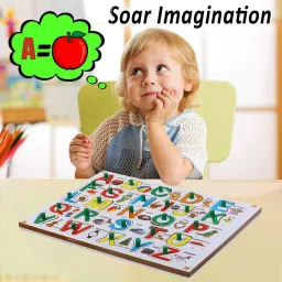 Creative Puzzle Digital Wooden Learning Jigsaw Letter Alphabet Educational Toys-20
