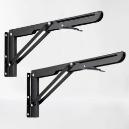 Shelf_bracket_SB101 8, Folding Shelf Bracket 8 Inch, 2 Pcs, Max Load 200KG(Black) Shelf Bracket-1