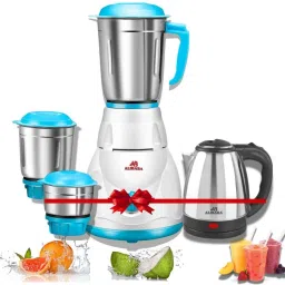 Starlet Super Combo Pearl Electric Kettle (2L, Silver) & 550 W Mixer Grinder-image-58