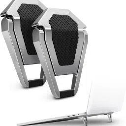 POZUB Premium Metal Folding Portable Laptop Stand Non -Slip Base Table Risersfor 2Pcs Laptop Desk Stand Foldable Keyboard & Tablet Lightweight Laptop Desk Stand Laptop Stand-20