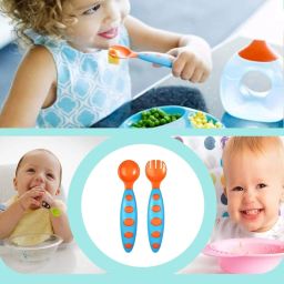 aerex Baby Fruit & Food Nibbler with Feeding Spoon and Fork Set - Silicone image 4