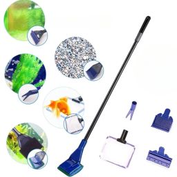 5 in 1 Aquarium Cleaning and Maintenance Kit with Fish Net/Algae Scrapper Aquarium Tool-image-40