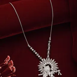 Jazz and Sizzle Silver-Plated Oxidised Necklace-99