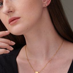 PALMONAS 18 KT Gold-Plated Paris Heart Necklace-image-8
