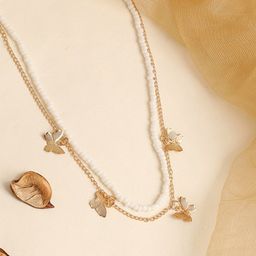 SOHI Gold-Toned & White Gold-Plated Handcrafted Necklace-image-45