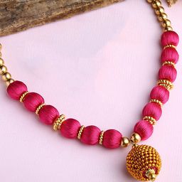 AKSHARA Girls Gold-Plated Handcrafted Necklace-54