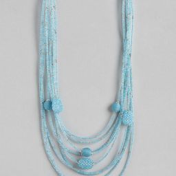 RICHEERA Blue Multi-Stranded Necklace-image-14