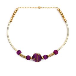AKSHARA Women Gold-Plated Beaded Choker Necklace-image-29