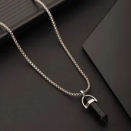 Jazz and Sizzle Men Silver-Plated Necklace-56