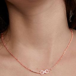 AIKA BY MINUTIAE Brass Rose Gold-Plated Necklace-17