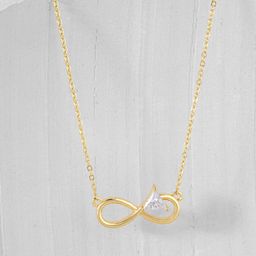 MINUTIAE Gold-Plated Stones Studded Infinity Necklace-23