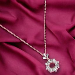 DressBerry Rose Gold-Plated Rose Gold & White Brass Necklace-image-6