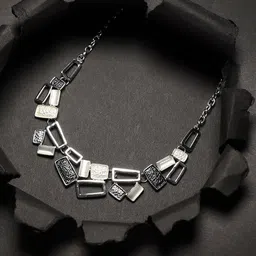 SOHI Silver Plated Choker Necklace-16