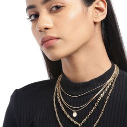 Jewels Galaxy Women Gold-Plated Set of 2 Layered Necklace-19