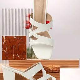 ICONICS Strappy Open Toe Block Heels-8