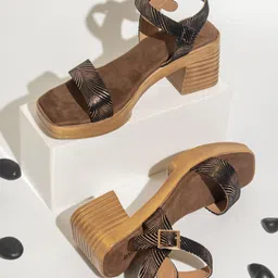 Inc 5 Geometric Printed Block Heels With Buckles-20