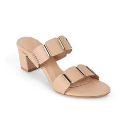 Tresmode Valer Beige Women'S Dress Block Heel Sandals-image-97