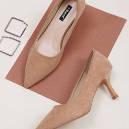 Sherrif Shoes Suede Stiletto Pumps with Buckles-17