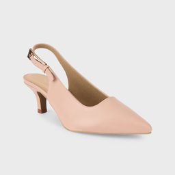 20Dresses Nude Pointed Toe Kitten Heeled Pumps-image-90