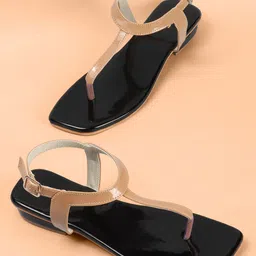 Lavie Women T-Strap Flats with Buckles-image-84