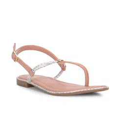 Bata Women Open Toe Flats with Buckles-16