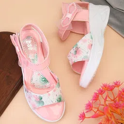 BAESD Girls Printed Bow Detailed Wedge Heels-19