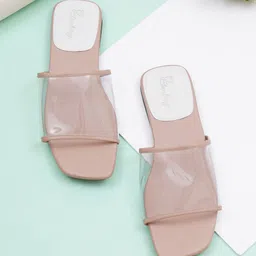 ELANBERG Synthetic Leather Open Toe Flats-picture-43